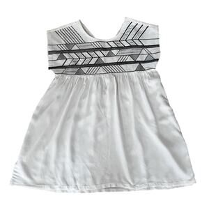 Crazy 8 White Black Silver Dress Size Small 5/6